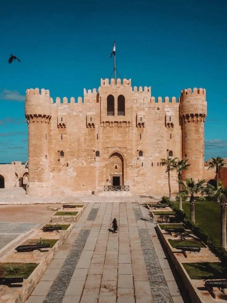The 15th-century Citadel of Qaitbay on the Alexandria seafront, built on the site of the Pharos lighthouse