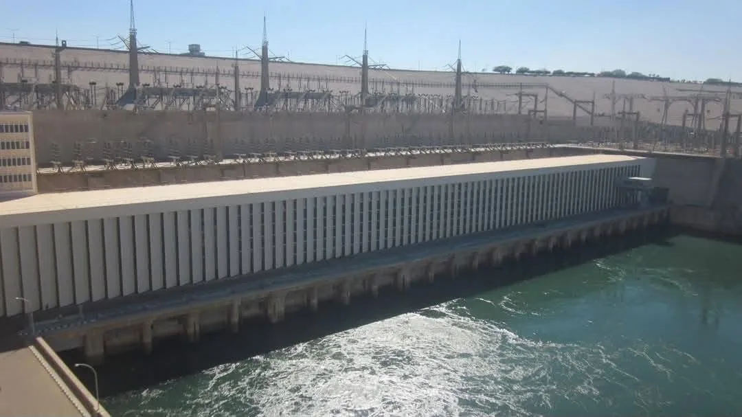 The Aswan High Dam holding back Lake Nasser