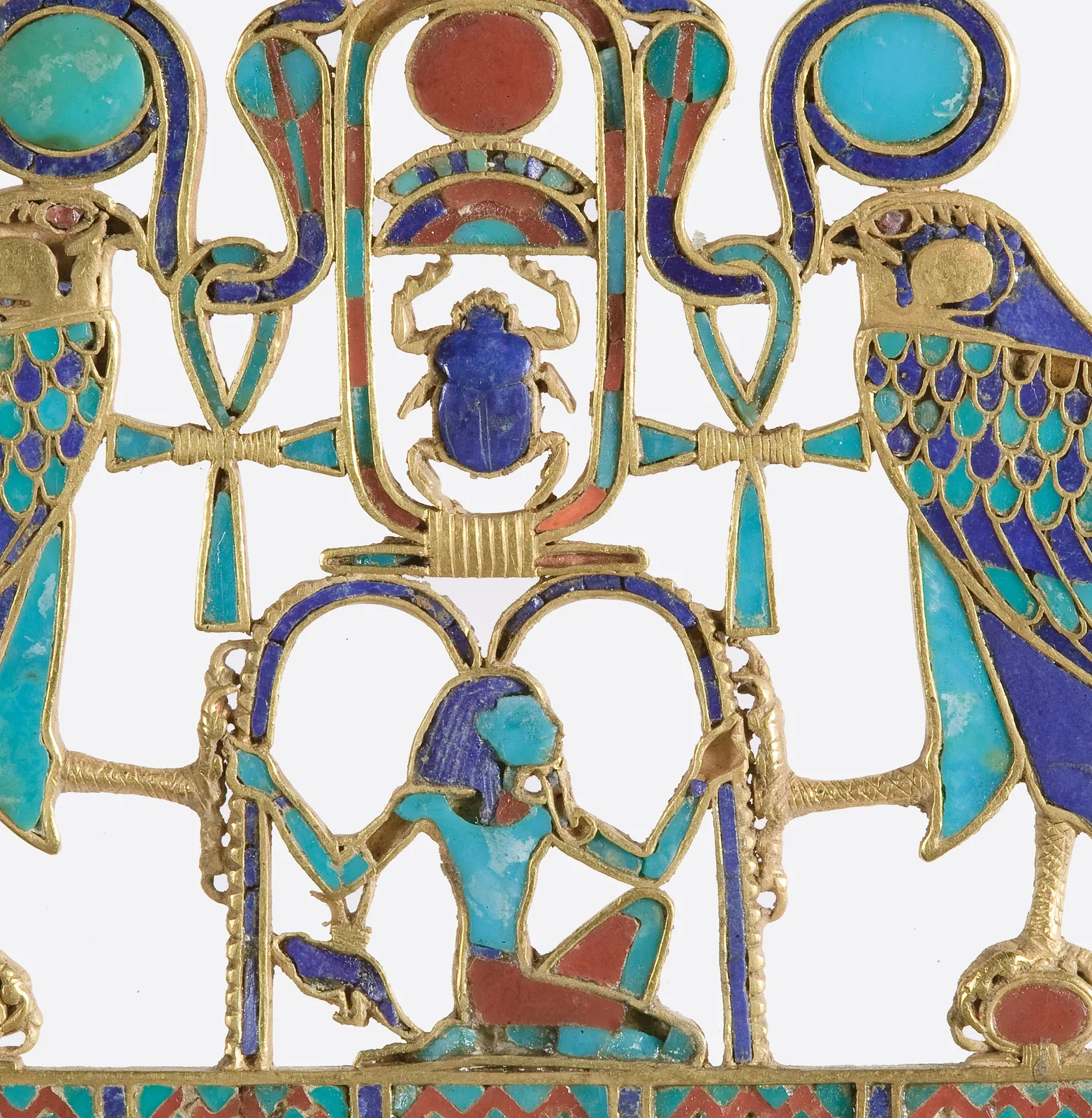 The pectoral of Princess Sithathoryunet, gold inlaid with turquoise, lapis lazuli and carnelian, about 1887–1878 BC