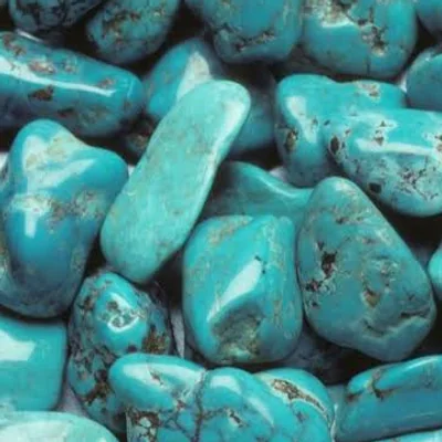 Polished turquoise stones